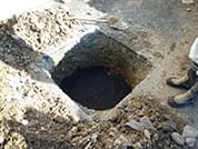 水締め完了後、掘削した土を戻して施工完了になります。